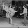 New York City Ballet production of movie version of "A midsummer Night's Dream" with George Balanchine rehearsing Nicholas Magallanes and Patricia McBride, choreography by George Balanchine (New York)