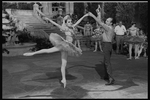 New York City Ballet production of movie version of "A midsummer Night's Dream"; George Balanchine rehearsing Patricia McBride, choreography by George Balanchine (New York)
