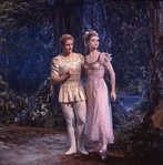 New York City Ballet production of movie version of "A Midsummer Night's Dream" with Edward Villella as Oberon and Suzanne Farrell as Titania, choreography by George Balanchine (New York)