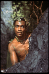 New York City Ballet production of movie version of "A Midsummer Night's Dream" with Arthur Mitchell as Puck in forest, choreography by George Balanchine (New York)