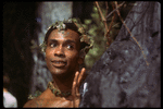 New York City Ballet production of movie version of "A Midsummer Night's Dream" with Arthur Mitchell as Puck in forest, choreography by George Balanchine (New York)