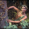 New York City Ballet production of movie version of "A Midsummer Night's Dream" with Arthur Mitchell as Puck in forest, choreography by George Balanchine (New York)
