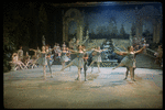 New York City Ballet production of movie version of "A Midsummer Night's Dream"; scene from Act II with Suki Schorer, Kay Mazzo and Sara Leland, choreography by George Balanchine (New York)