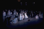 New York City Ballet production of "Vienna Waltzes", designer Rouben Ter-Arutunian and George Balanchine bow with dancers, choreography by George Balanchine (New York)