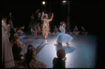 Margaret Wood (Pierrot) and Karen Morrell (Columbine), in a New York City Ballet production of "The Nutcracker."