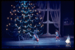 The Nutcracker dueling with the Mouse King, in a New York City Ballet production of "The Nutcracker."