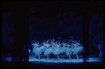 Snow scene, in a New York City Ballet production of "The Nutcracker." (New York)