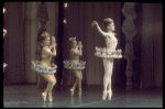 Lisa de Ribere, Elyse Borne and Elise Flagg as Marzipan Shepherdesses, in a New York City Ballet production of "The Nutcracker." (New York)
