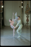 Allegra Kent as the Sugar Plum Fairy and Conrad Ludlow as her Cavalier, in a New York City Ballet production of "The Nutcracker."