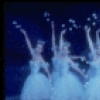 Snow scene with Suzanne Erlon and Stephanie Saland, in a New York City Ballet production of "The Nutcracker." (New York)