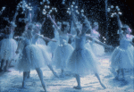 Snow scene, in a New York City Ballet production of "The Nutcracker." (New York)