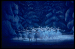 Snow scene, in a New York City Ballet production of "The Nutcracker." (New York)
