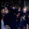Shaun O'Brien as Drosselmeyer being greeted by Mary, in a New York City Ballet production of "The Nutcracker" (New York)