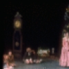 Shaun O'Brien as Drosselmeyer entertaining children with dancing dolls (incl. Nichol Hlinka as Columbine), in a New York City Ballet production of "The Nutcracker" (New York)