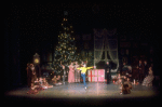 Shaun O'Brien as Drosselmeyer entertaining children with toy soldier, in a New York City Ballet production of "The Nutcracker" (New York)