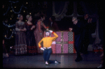 Shaun O'Brien as Drosselmeyer entertaining children with Bryan Pitts as the toy soldier, in a New York City Ballet production of "The Nutcracker" (New York)