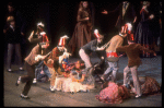 Boys creating a rumpus with horns and drums, in a New York City Ballet production of "The Nutcracker" (New York)