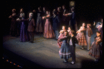 Parents and children dancing, in a New York City Ballet production of "The Nutcracker" (New York)