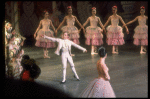 Peter Boal as the Prince performing the Pantomime of the battle with the Mouse King, in a New York City Ballet production of "The Nutcracker" (New York)