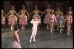 Peter Boal as the Prince performing the Pantomime of the battle with the Mouse King, in a New York City Ballet production of "The Nutcracker" (New York)