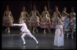 Peter Boal as the Prince performing the Pantomime of the battle with the Mouse King, in a New York City Ballet production of "The Nutcracker" (New York)