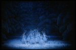 Snow scene, in a New York City Ballet production of "The Nutcracker" (New York)