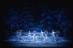 Snow scene, in a New York City Ballet production of "The Nutcracker" (New York)