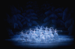 Snow scene, in a New York City Ballet production of "The Nutcracker" (New York)