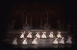 The small angels at the opening of Act II, in a New York City Ballet production of "The Nutcracker" (New York)