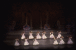 The small angels at the opening of Act II, in a New York City Ballet production of "The Nutcracker" (New York)