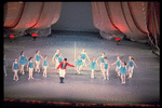 New York City Ballet production of "Circus Polka" with Jerome Robbins as the Ring Master and students from the School of American Ballet, choreography by Jerome Robbins (New York)