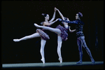 New York City Ballet production of "Danses Concertantes" with Colleen Neary, Francis Sackett and Renee Estopinal (L), choreography by George Balanchine (New York)
