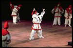 New York City Ballet production of "Pulcinella" with Edward Villella as Pulcinella, choreography by George Balanchine (New York)