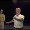 New York City Ballet production of "Scherzo Fantastique" with Jerome Robbins rehearsing Gelsey Kirkland, choreography by Jerome Robbins (New York)