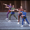 New York City Ballet production of "Four Chamber Works" (Octet) with (L-R) Christopher d'Amboise, Douglas Hay, Christopher Fleming and Jean-Pierre Frohlich, choreography by Jerome Robbins (New York)