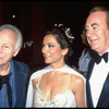 New York City Ballet backstage during the Tchaikovsky Festival, George Balanchine with New York State Governor Hugh Carey and his wife (New York)