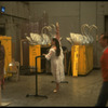 New York City Ballet backstage during the Tchaikovsky Festival with dancer doing warmup (New York)