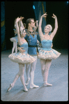 Karen Morrell, Earle Sieveling, and Margaret Wood in the New York City Ballet production of Balanchine's "Ballet Imperial"