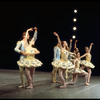 New York City Ballet production of "Divertimento No. 15" with Tracy Bennett and Susan Pilarre, Maria Calegari in foreground, choreography by George Balanchine (New York)