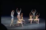 New York City Ballet production of "Divertimento No. 15" with Maria Calegari, Peter Martins, Merrill Ashley and Stephanie Saland, Tracy Bennett and Susan Hendl, choreography by George Balanchine (New York)