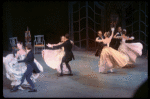 Jillana with unidentified partner, Patricia McBride with unidentified partner, Suzanne Farrell with Kent Stowell, and Mimi Paul with Nicholas Magallanes in the New York City Ballet's production of Balanchine's "Liebeslieder Walzer"