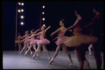 New York City Ballet production of "Theme and variations" with Marjorie Spohn, Susan Pilarre, Susan Hendl and Muriel Aasen, choreography by George Balanchine (New York)