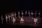 New York City Ballet production of "Symphony in C" with Patricia Wilde, Allegra Kent and Patricia McBride, choreography by George Balanchine (New York)