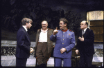 Actors (L-R) Austin Pendleton, Phillip Bosco, Len Cariou and Werner Klemperer in a scene from the Roundabout Theatre's prod. of the play "Master Class." (New York)