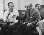 Choreographer George Balanchine (L) and composer Igor Stravinsky (R).
