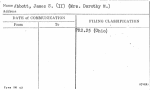 Abbott, James S. (II) (Mrs. Dorothy W.)
