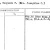 Adams, Benjamin F. (Mrs. Josephine C.)