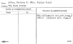 Adler, Barbara F. (Mrs. Julius Ochs)