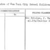 Admission of New York City School Children