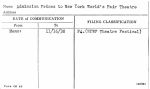 Admission Prices to New York World's Fair Theatre